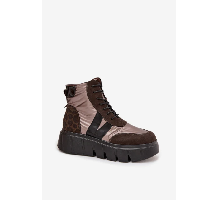 Boty na široké podrážce  model 222521 Step in style