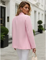 Dámské elegantní sako rozepínací růžové FashionStreet PY0146