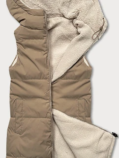 Dámská oboustranná vesta z ovčí kůže J Style béžová (16M9166-62)