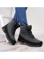 Zimní sněhové boty nepromokavé šedé DK Zimní sněhové boty nepromokavé šedé DK