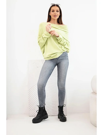 Dámský viskózový svetr typu asymetrický model 22286877 - K-Fashion