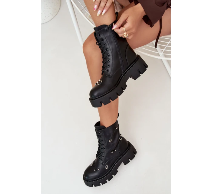 Dámské Pracovní Boty S Ozdobami Zateplené Černé Lunea Dámské Pracovní Boty S Ozdobami Zateplené Černé Lunea