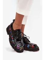 Lakované polobotky z pravé kůže s vzorem model 21712368 Černé - Artiker