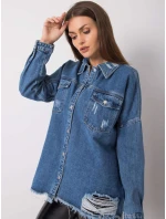 Košile EM KS model 14840337 tmavě modrá - FPrice Košile EM KS model 14840337 tmavě modrá - FPrice