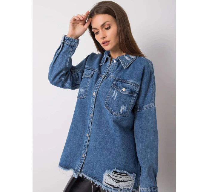 Košile EM KS model 14840337 tmavě modrá - FPrice Košile EM KS model 14840337 tmavě modrá - FPrice