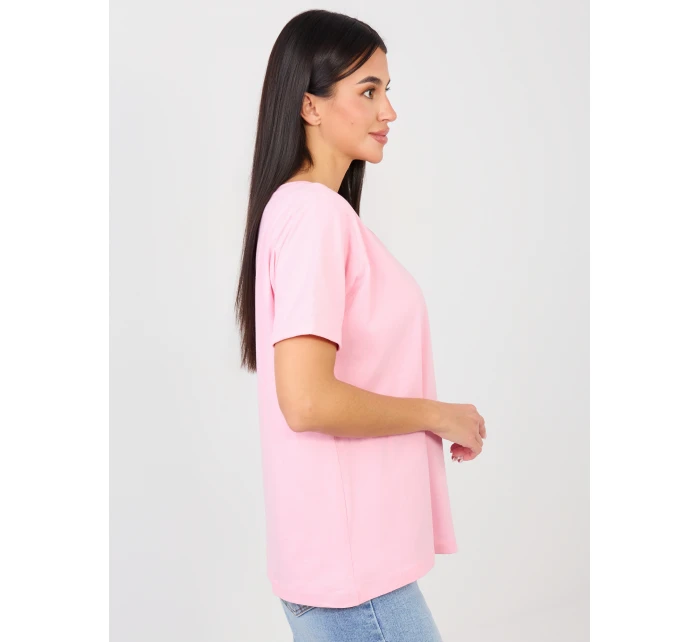 T shirt RV TS model 21889049 jasny różowy - FPrice T shirt RV TS model 21889049 jasny różowy - FPrice