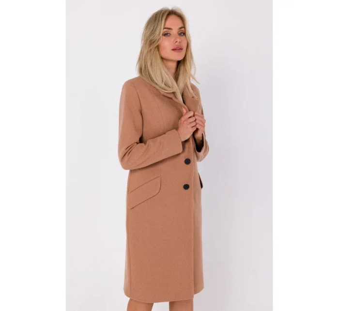 model 18863525 Kabát na knoflíky velbloudí barva - Moe