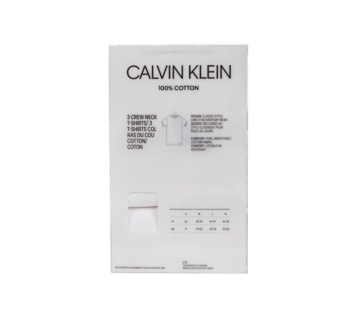 Pánská trika Calvin Klein 3Pack NB4011E White