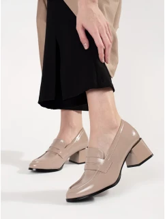 Praktické hnědé dámské  polobotky Obcas