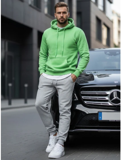 Pánská mikina s kapucí mint FashionStreet BX5082