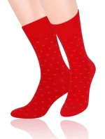 Vzorované pánské ponožky Steven art.136 Srdíčka