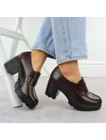 Dámské mokasíny na klínku hnědé Potocki SZ12700