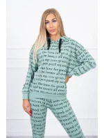 Tištěná sada tmavě mátová Tištěná sada tmavě mátová