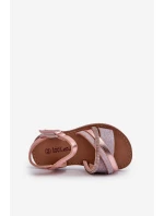 Lesklé Dětské Sandálky Na Suchý Zip Růžové Delphina Lesklé Dětské Sandálky Na Suchý Zip Růžové Delphina