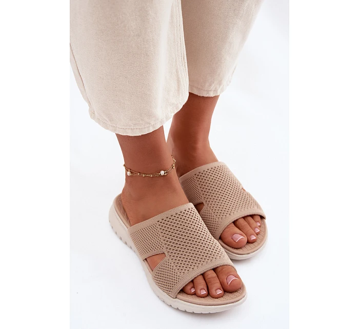 Dámské pantofle Sergio Leone KL064 Béžové