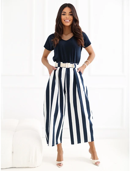 Spodnie IT SP model 22133171 biało granatowy - FPrice