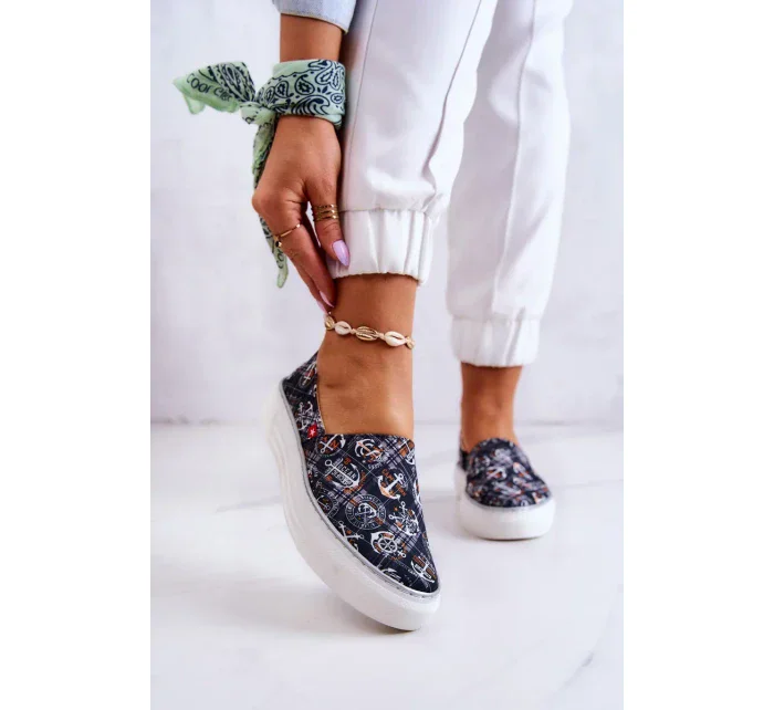 Dámské módní Slip-On s paměťovou pěnou Big Star - černé