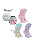 Duhové Rainbow Socks Ponožky Sladkosti V Krabičce 3 Párů Duhové Rainbow Socks Ponožky Sladkosti V Krabičce 3 Párů