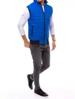 Pánská prošívaná modrá vesta Dstreet model 21964321 - FashionStreet