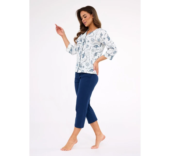 pyžamo  2 3/4 S2XL dámské rozepínací model 21238275 - Cornette