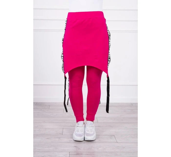 Kalhoty/oblek s nápisem selfie fuchsiová Kalhoty/oblek s nápisem selfie fuchsiová