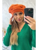 Dámská čepice Sofia model 18752193 oranžová - K-Fashion Dámská čepice Sofia model 18752193 oranžová - K-Fashion