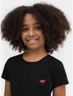 Dívčí tričko 4FJSS23TTSHF279-20S černé - 4F