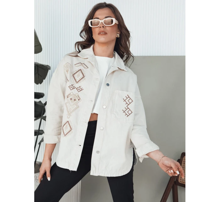 Dámská džínová bunda FILOMENAS béžová FashionStreet TY4313