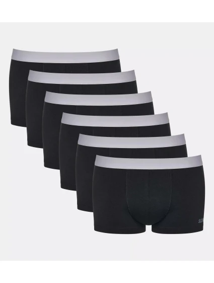 Pánské boxerky GO ABC 2.0 Hipster 6P - BLACK - černé 0004 - SLOGGI
