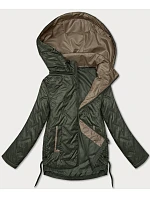 Tenká prošívaná plus size bunda S'West khaki (B8361-11) Tenká prošívaná plus size bunda S'West khaki (B8361-11)