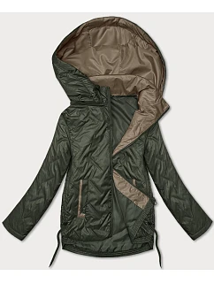 Tenká prošívaná plus size bunda v khaki barvě model 20835884 - S'WEST