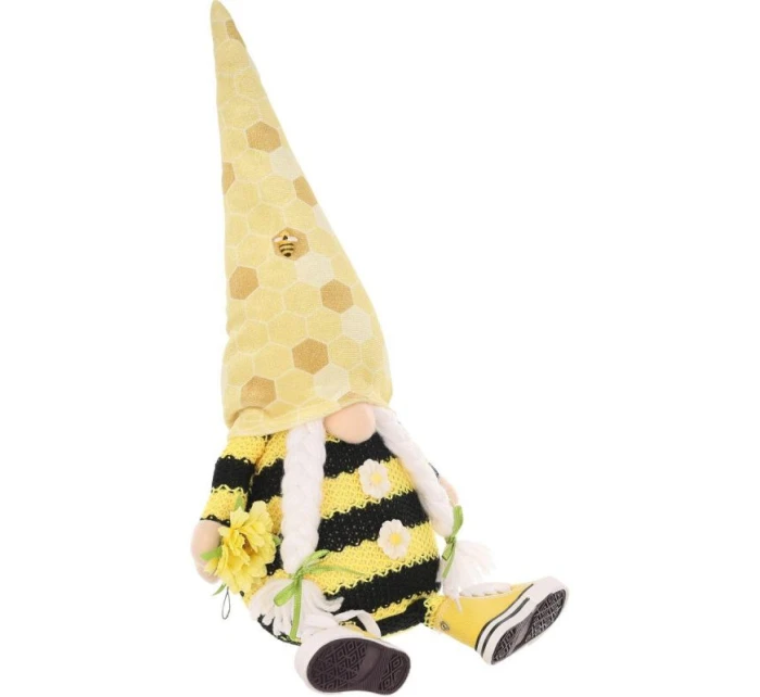 GNOM SITTING GHOST 35+6CM IN TRAMPS SPRING DECORATION dětské