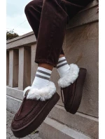 Dámské sněhule s kožíškem na platformě čokoládové model 21714860 - Boto Dámské sněhule s kožíškem na platformě čokoládové model 21714860 - Boto