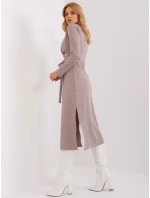 Sukienka LK SK model 19394546 ciemny bezowy - FPrice Sukienka LK SK model 19394546 ciemny bezowy - FPrice