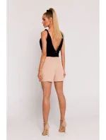 M775 Šortky se záhyby - béžové