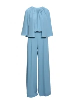 Kombinéza s širokými rukávy a zády  modrá model 20966219 - STYLOVE