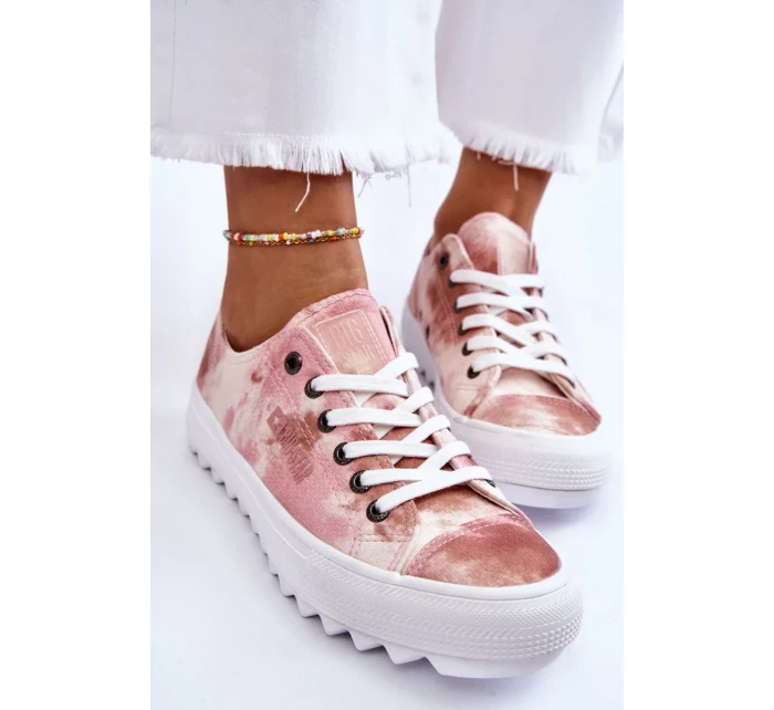 Módní nízké tenisky Big Star LL274044 růžovo-béžová Módní nízké tenisky Big Star LL274044 růžovo-béžová