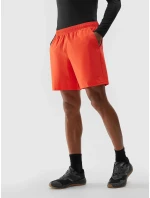 Pánské sportovní šortky z recyklovaných materiálů 4F - oranžové Pánské sportovní šortky z recyklovaných materiálů 4F - oranžové