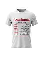 Dámské bavlněné tričko s potiskem - HODINOVÁ SAZBA KADEŘNICE - bílé