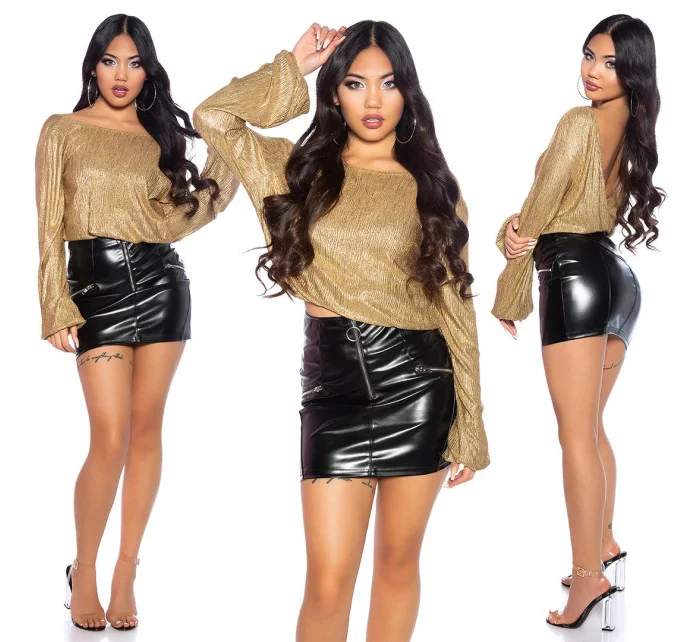 Sexy lesklá halenka model 20826110 - Koucla Sexy lesklá halenka model 20826110 - Koucla