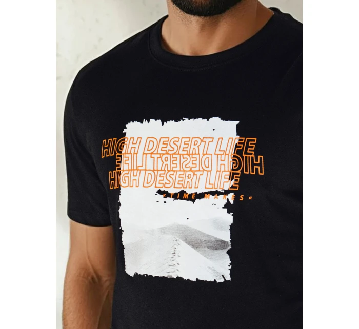 Pánské tričko s potiskem černé Dstreet model 21975051 - FashionStreet