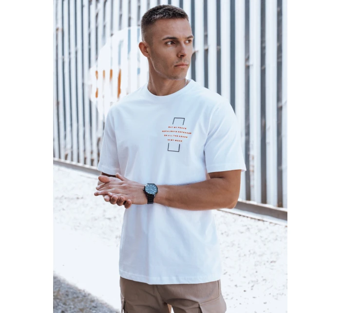 Pánské bílé tričko model 21975578 - Dstreet