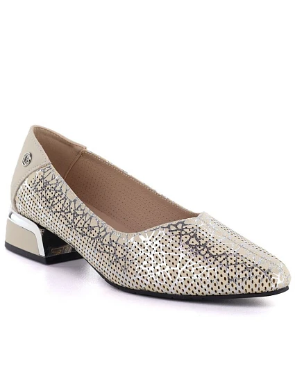 Dámská kožená prolamovaná obuv béžová Vinceza model 22081849 - Hikvision
