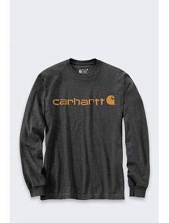Tričko Carhartt Dearborn Relaxed LS s logem CARBON