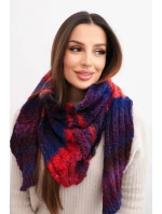 Komin dámský vlněný melírovaný měkký šátek na zimu KN20 fialový