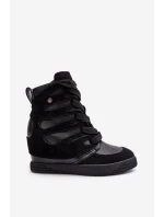 Kožené Boty Na Podpatku Černé model 21635445 - Boto Kožené Boty Na Podpatku Černé model 21635445 - Boto