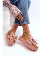 Dámské Žabky S Mašlí a Medvídkem Růžové model 21648652 - Boto