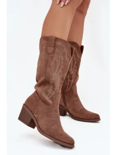 Kozačky na podpatku  model 218487 Step in style