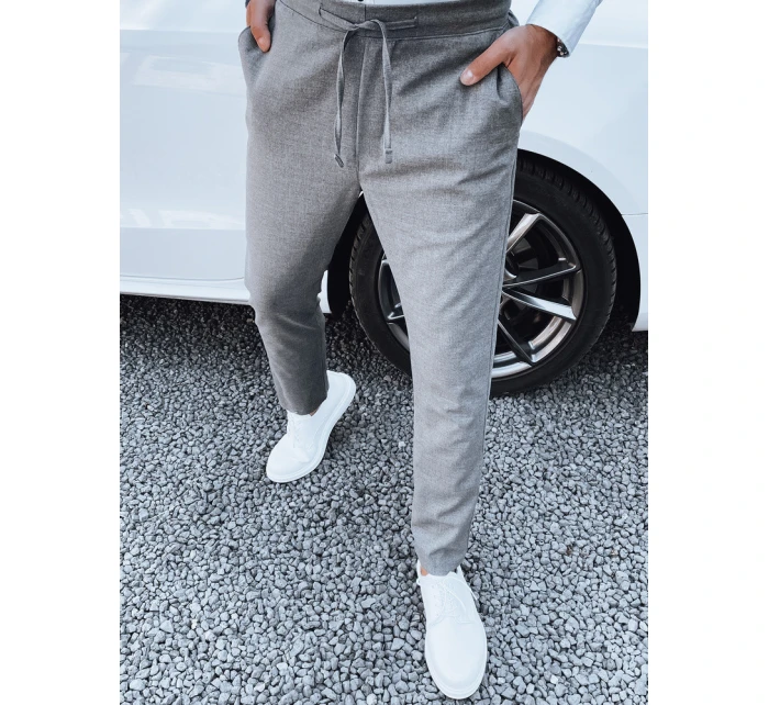 Pánské tmavě šedé látkové kalhoty FashionStreet UX4412