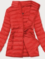 Lehká červená dámská prošívaná bunda (20311-270)